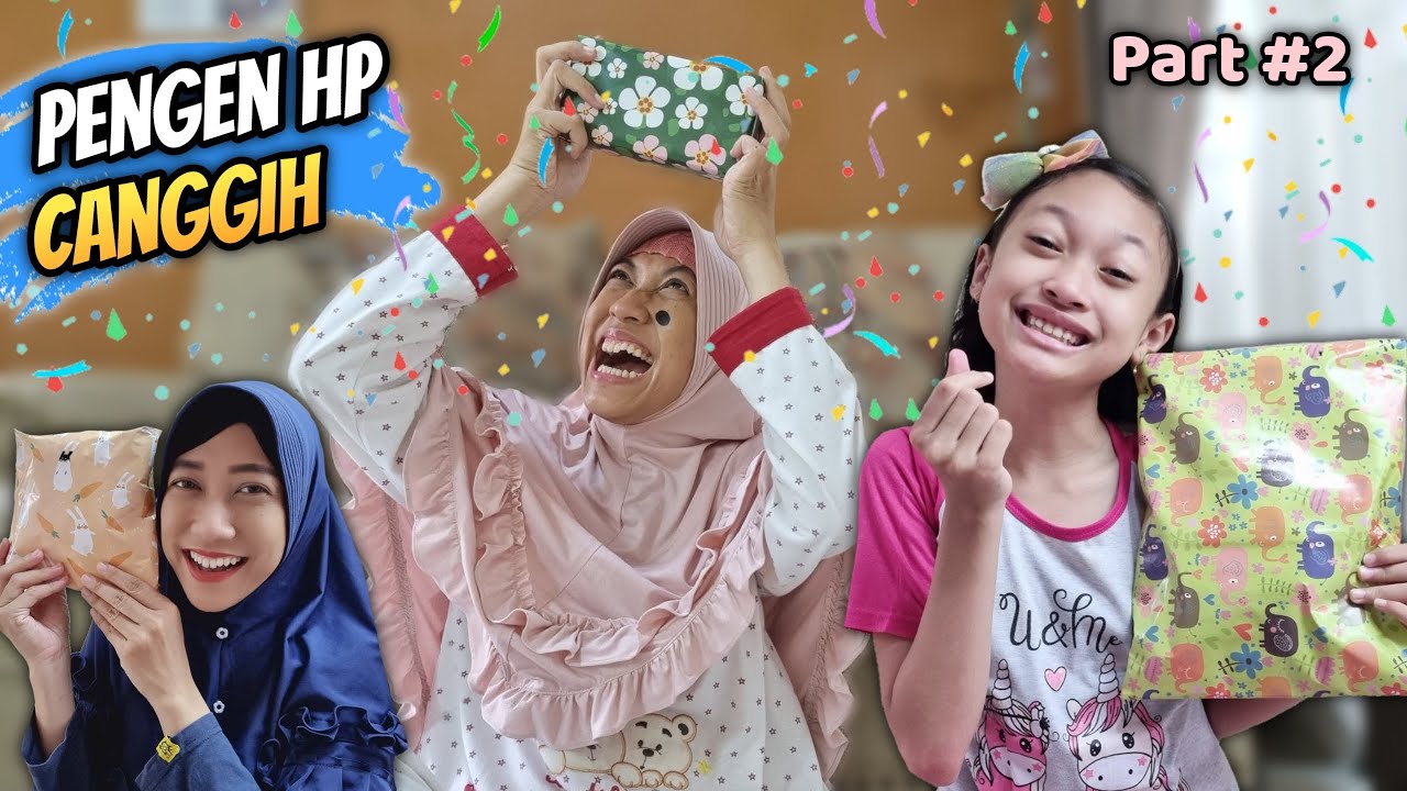 Tukar Kado Tahun Baru ♥ Mbak Kunyit Pengen Hp Baru Canggih Part 2 😄 Aqilla's Diary - Aqilla