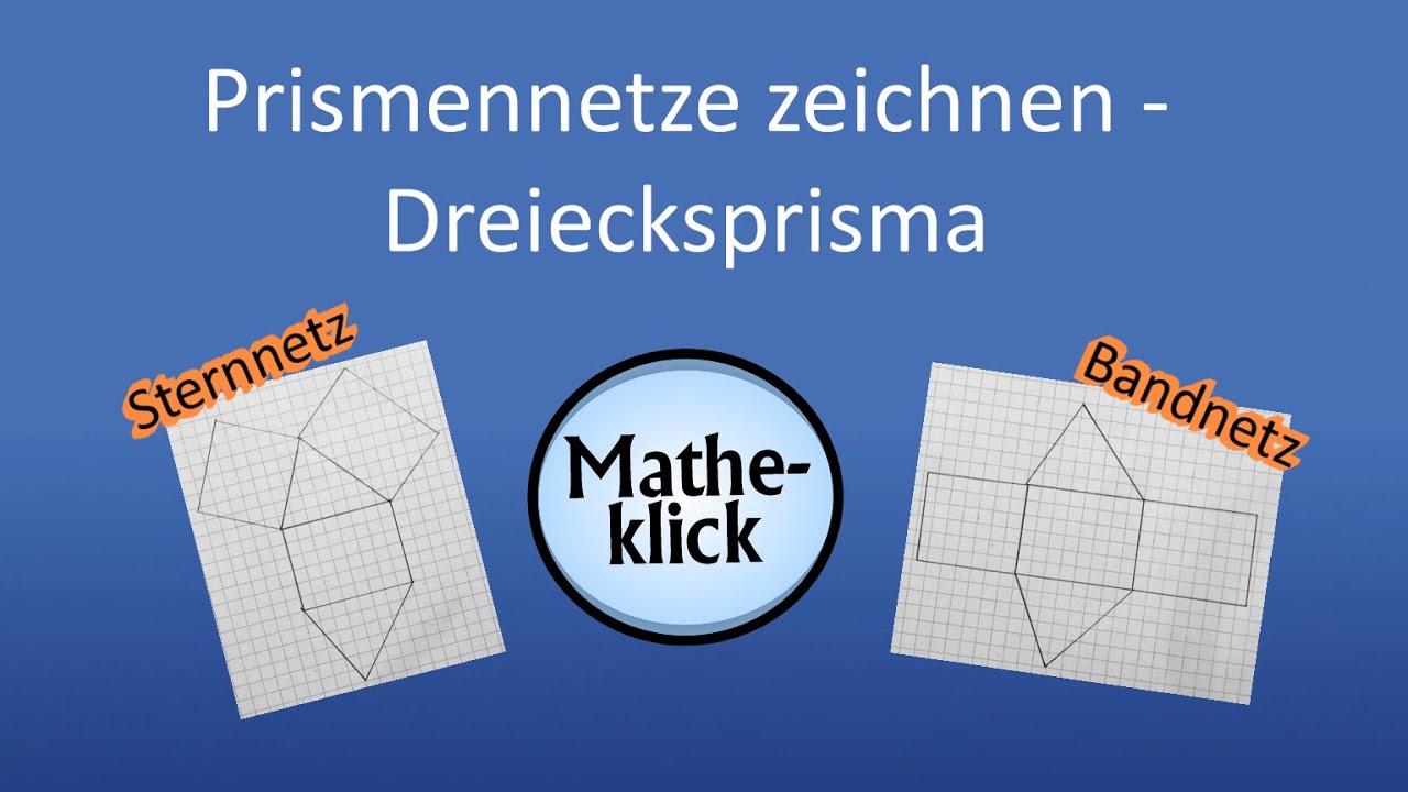 Prismennetze zeichnen - Dreiecksprisma