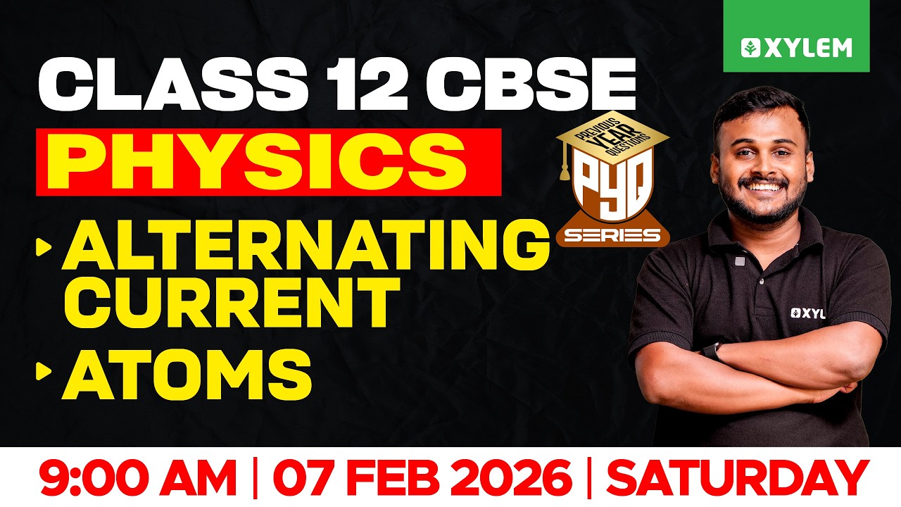 Class 12 CBSE Physics | Alternating Current , Atoms - PYQ Series