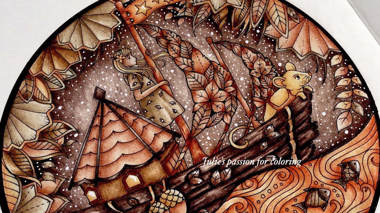 IVY AND THE INKY BUTTERFLY by Johanna Basford - prismacolor pencils - color along