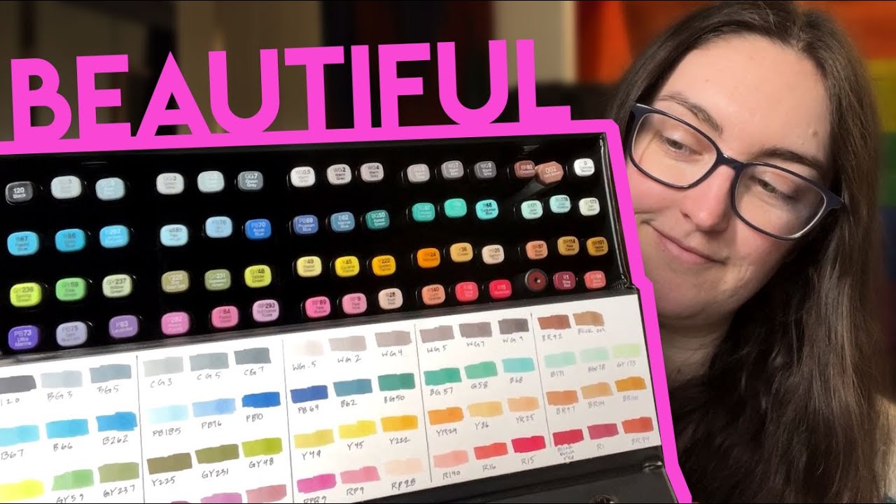 Relaxing Swatching 60 Shinhan Touch Twin Markers ✶ Landscape palette