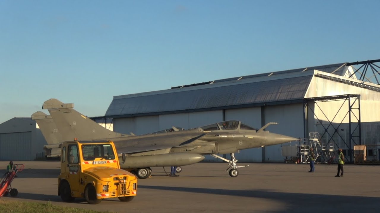 Breizh Airshow 2022 Démarrage moteur 2x Rafale Marine