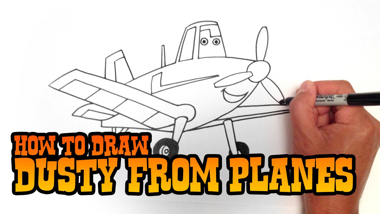 How to Draw Dusty from Planes - Step by Step Video