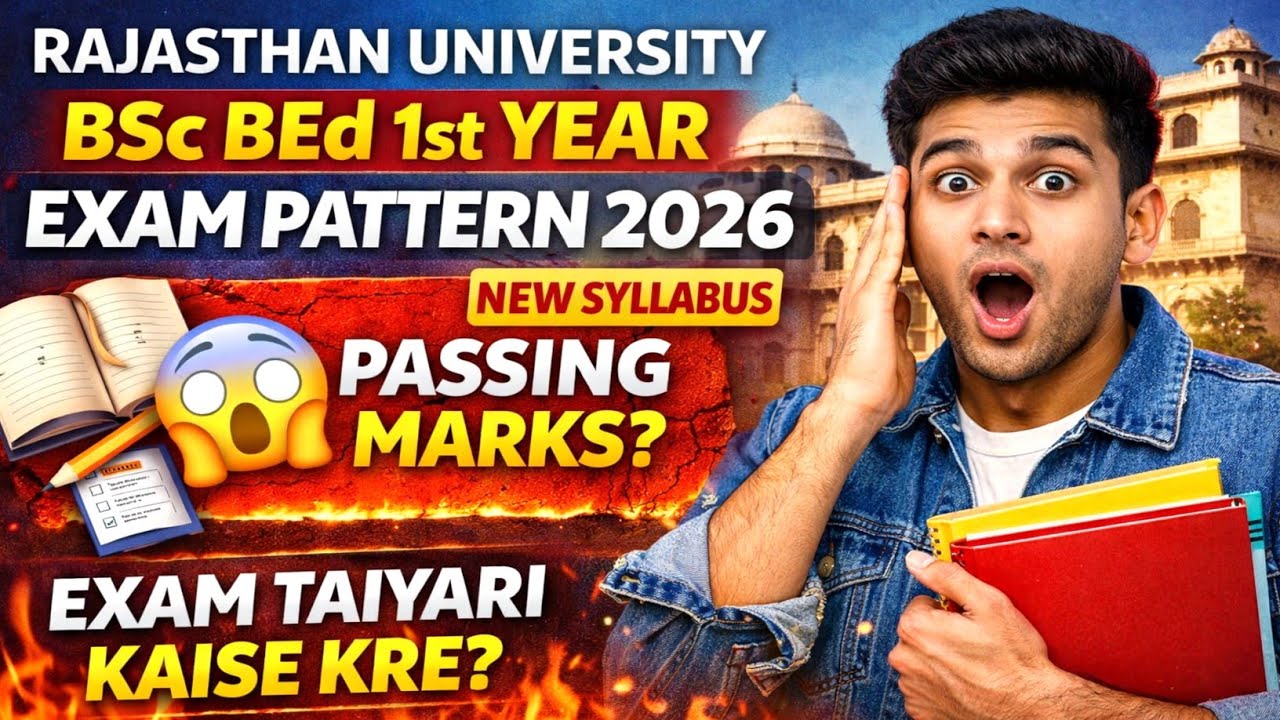 😱 Rajasthan University BSc BEd 1st Year Exam Pattern 2026 | BSc BEd New Syllabus + Passing Marks