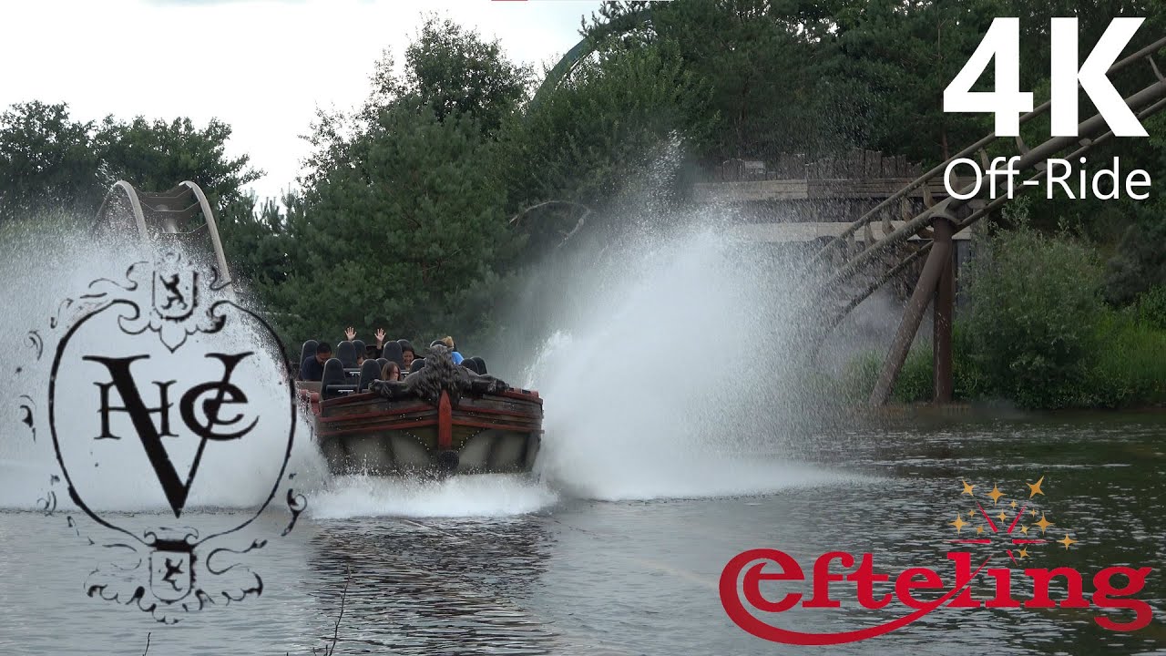 De Vliegende Hollander - 4K UHD Off-Ride - Efteling - KumbaK Water Coaster - Cinematic