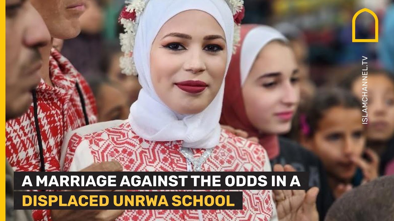 A marriage against the odds in a displaced UNRWA school in Rafah