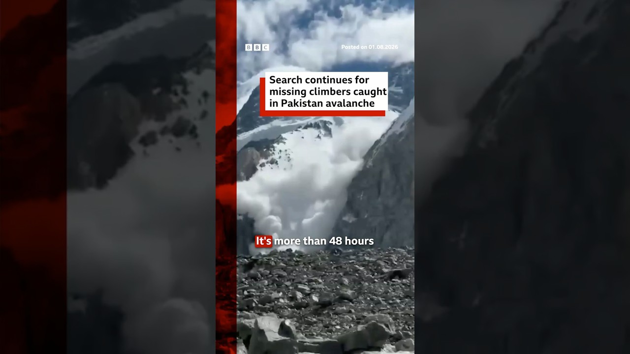 Search for missing climbers caught in Pakistan avalanche enters second day. #BBCNews