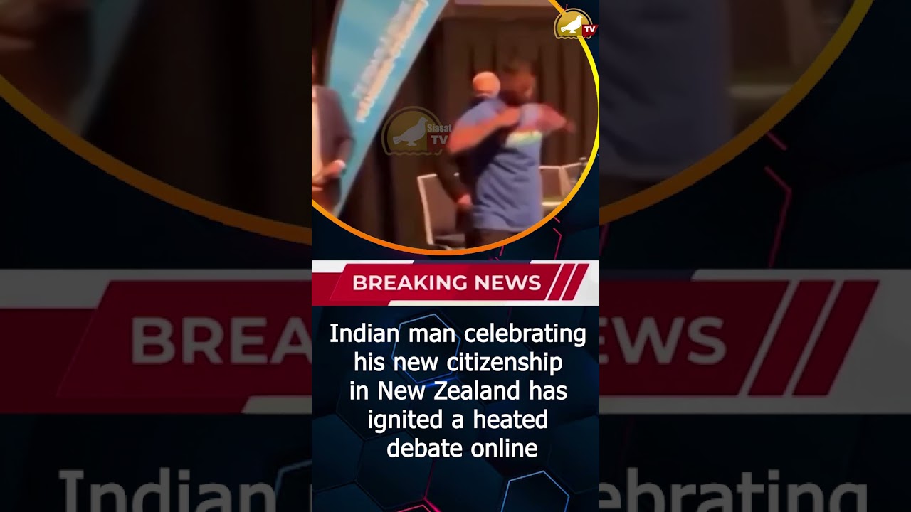 Indian man celebrating his new citizenship in New Zealand has ignited a heated debate online