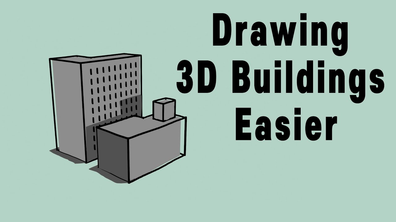 Drawing 3D buildings more Easily (Grease Pencil, Blender)