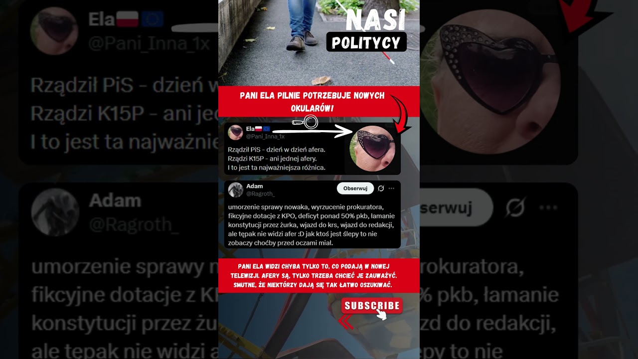 Czy rządy koalicji są bez skazy? Pani Ela nic nie widzi? Ślepota na zawołanie!