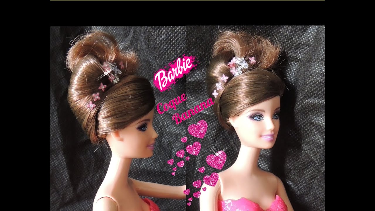❤Penteado Barbie Coque Banana- Penteados para Barbie