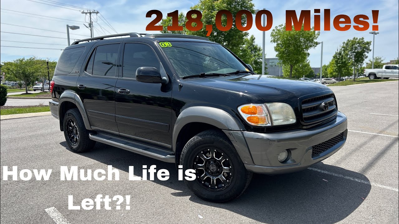 2003 Toyota Sequoia SR5 Leather 4.7 POV Test Drive & 218,000 Mile Review