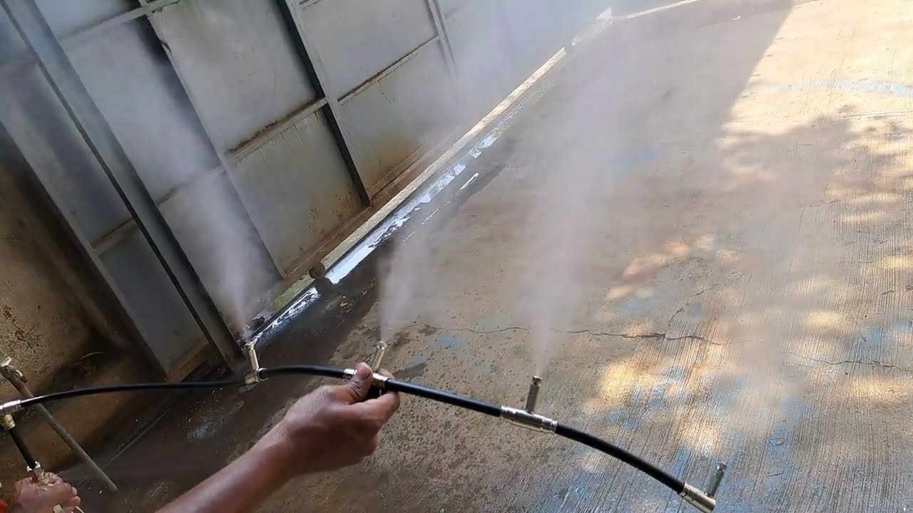0.15 mm High Pressure Mist Nozzle Test | Ultra Fine Fog Cooling Demo #MistSystem #HighPressureNozzle