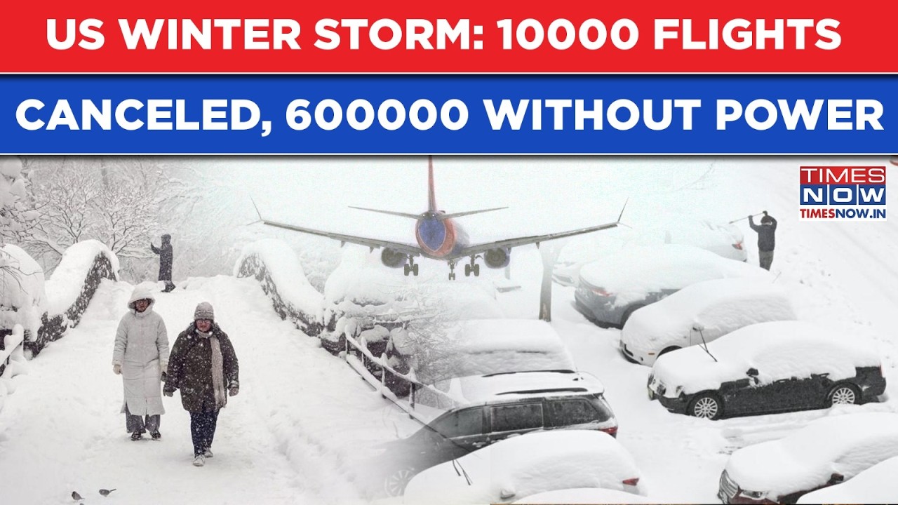 US Winter Storm: Travel Ban, 10000 Flights Canceled| 600000 Without Power| Emergency In 6 States