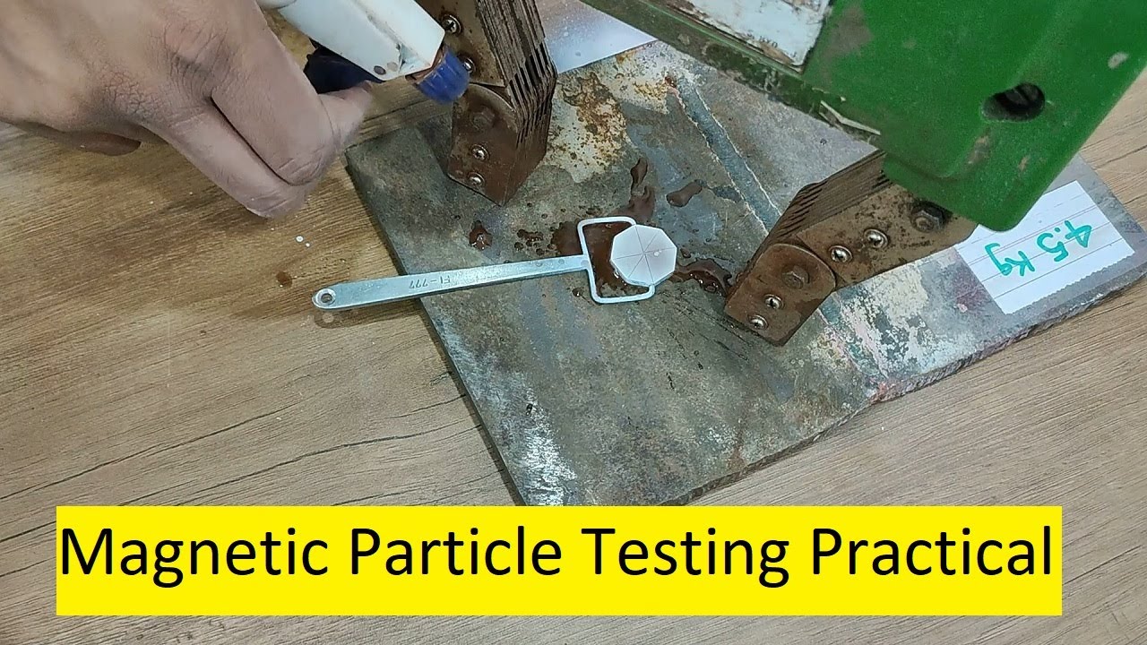 Practical- Magnetic Particle Testing ll MPT Yoke technique  ll MT Level 2 Hindi training Practical