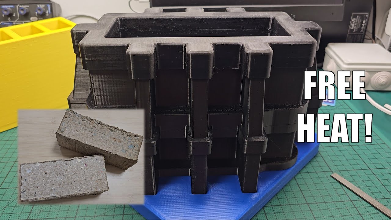 FREE ENERGY from paper briquettes made with the 3D printed press at home - Part 1