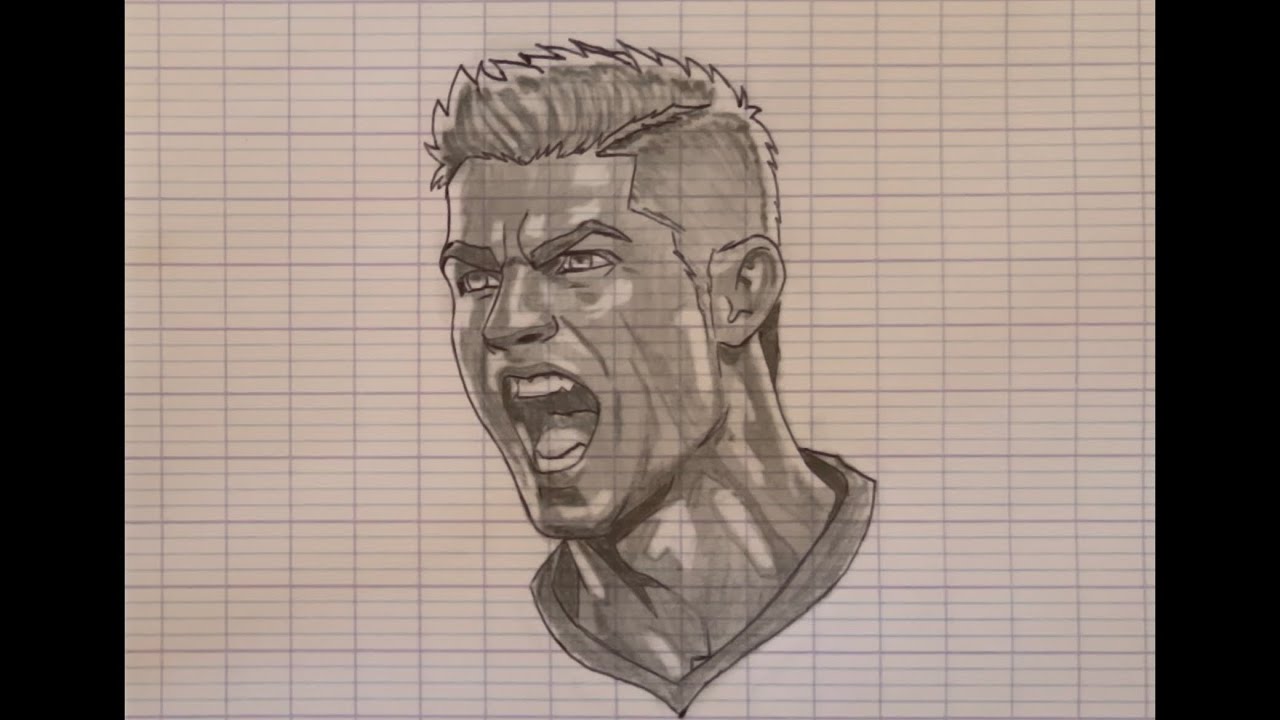 رسم كريستيانو رونالدو خطوة بخطوة | Cristiano Ronaldo