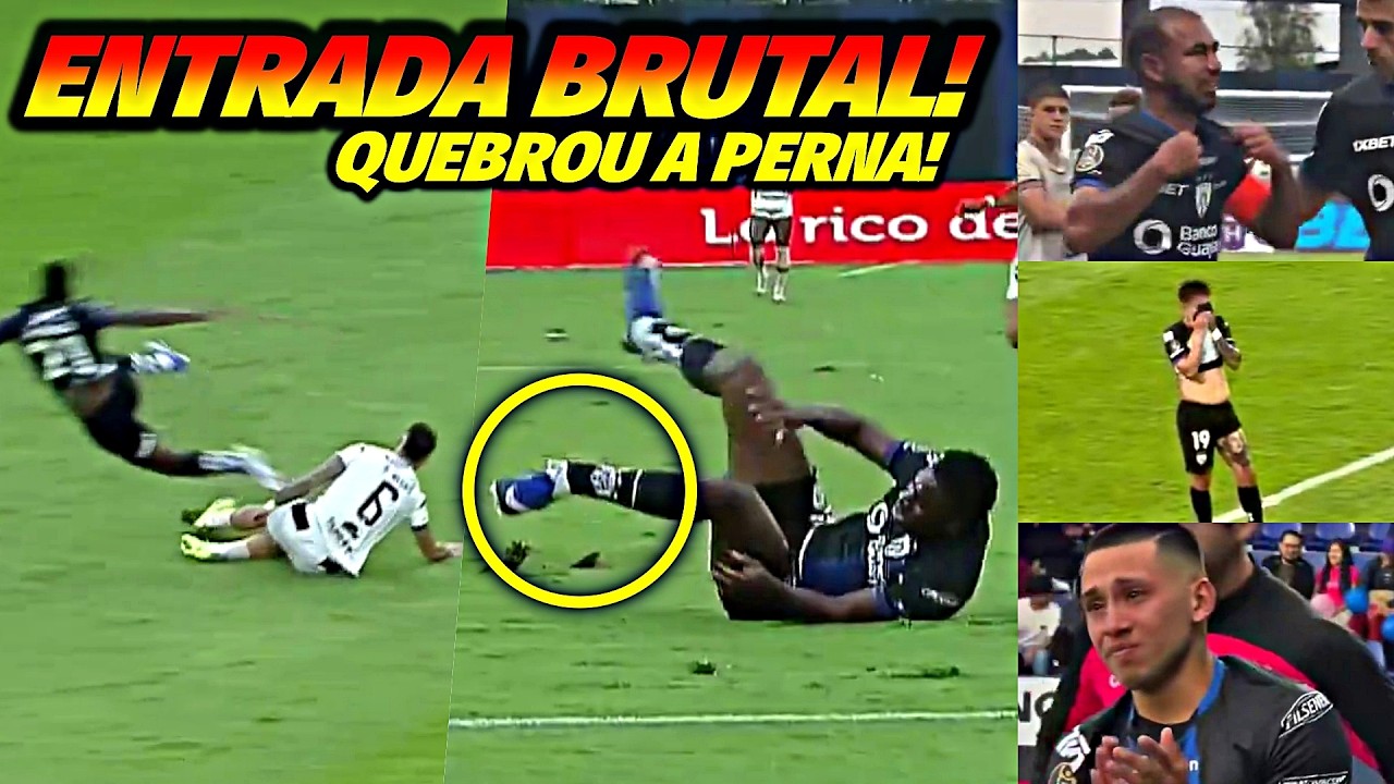 CENAS FORTES! Jean Pierre Arroyo jogador do del Valle sofreu uma entrada BRUTAL de Brian Negro