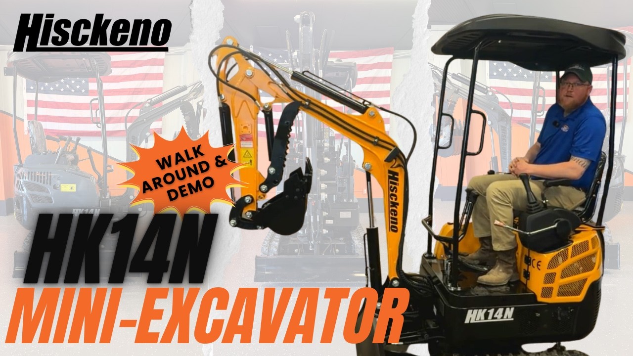 HK14N Mini Excavator Walkaround + Demo | Compact Power for Tight Jobs