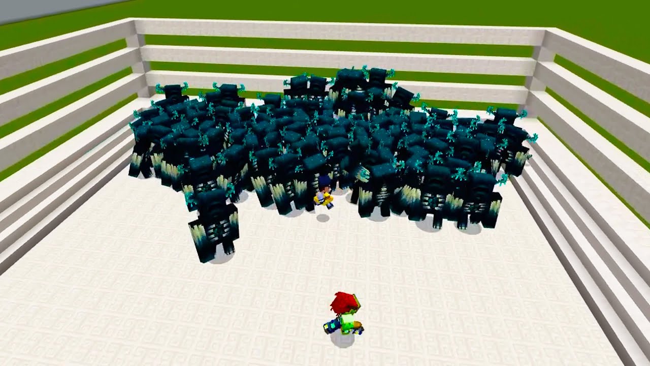 ウォーデン100体VS超人的能力を得たマイクラ初心者