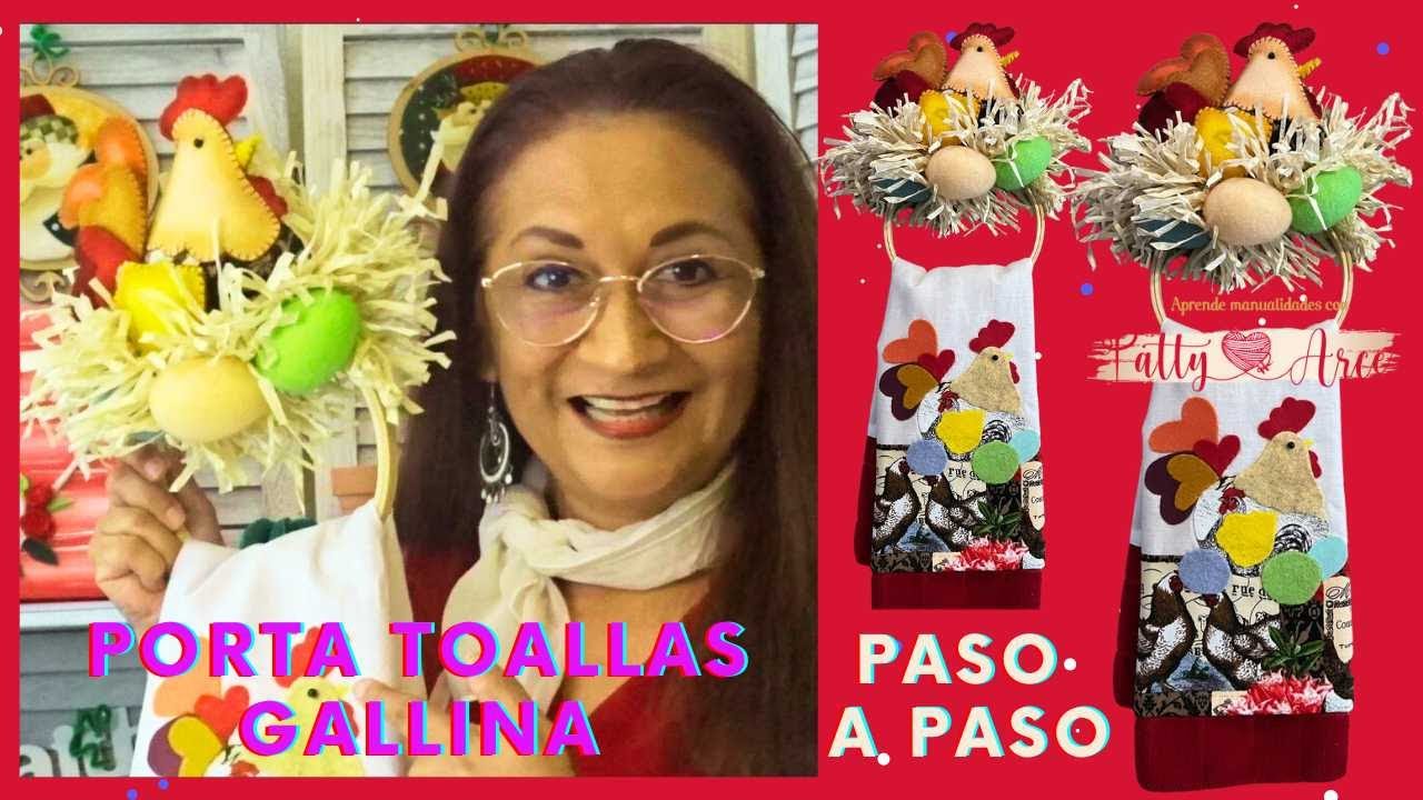 Como hacer un PORTA-TOALLAS de Cocina - CREATIVO 🧵🐔en fieltro  por Patty Arce  Parte 1