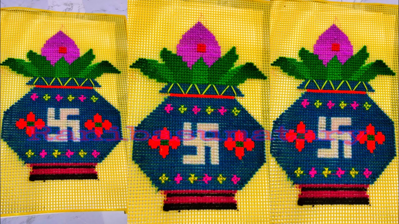 #Kalash कलश बनाना सीखें बहुत ही आसानी से|Plastic Net DoorToran/Wall hanging