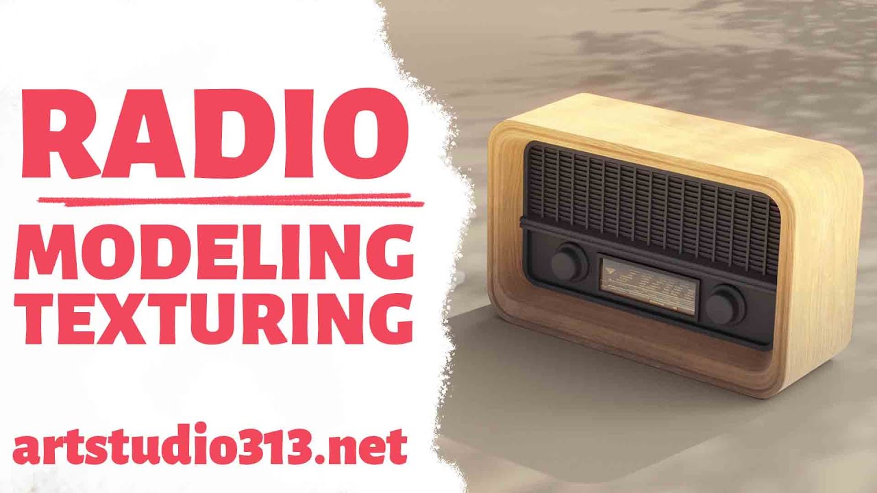 Blender Beginner Tutorial -  Creating Radio from modeling to UV Unwrapping & Texturing
