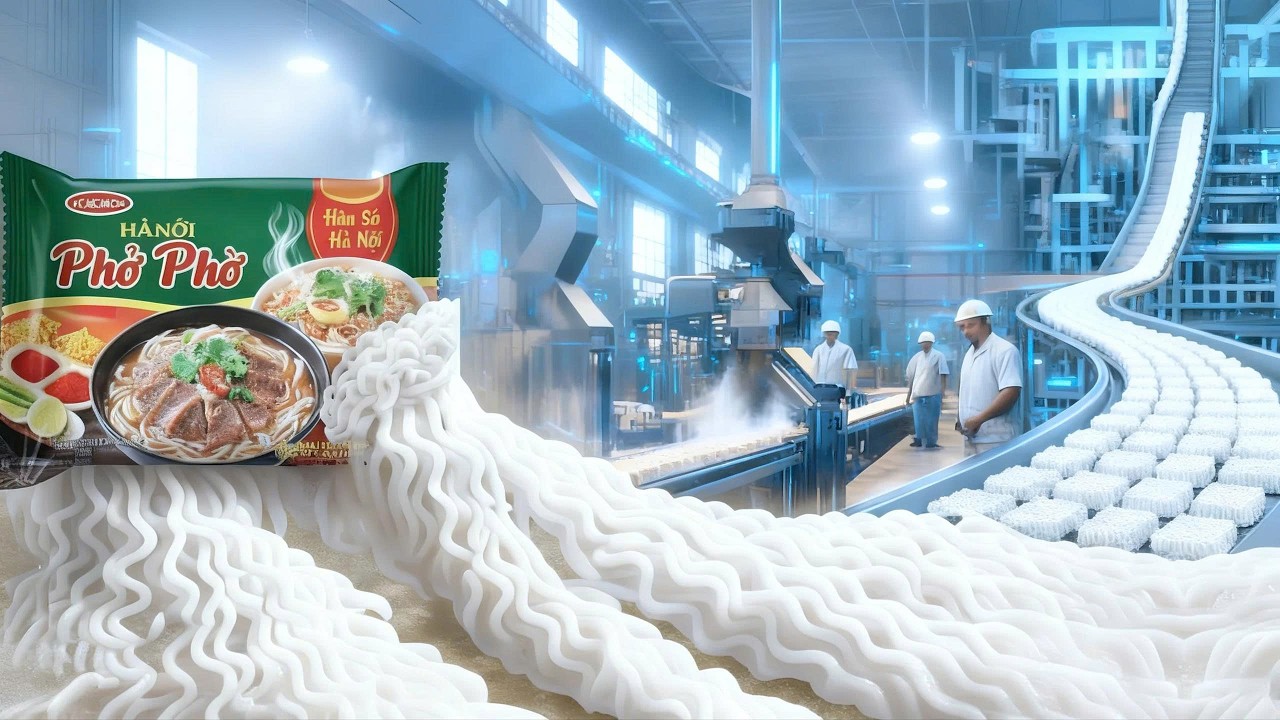 Bên trong nhà máy tăng ca sản xuất hàng triệu gói phở bò hà nội như thế nào?
