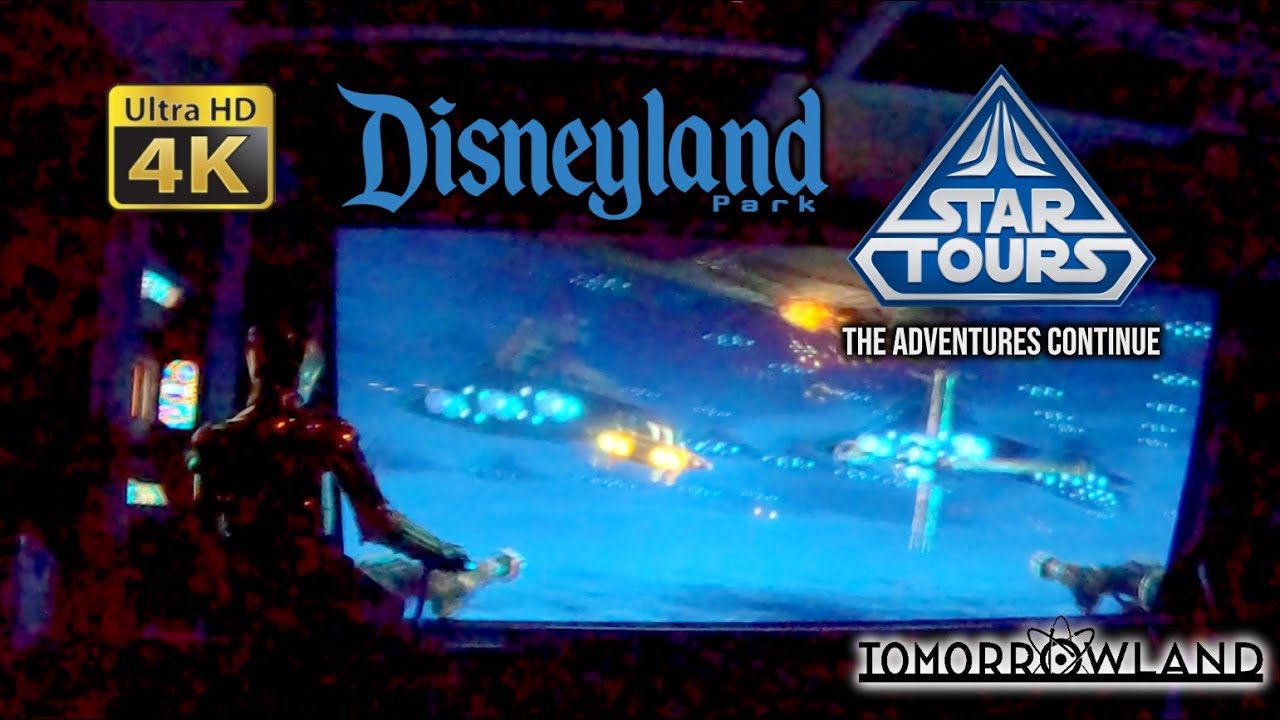 Star Tours: Приключение продолжается. Ride Ultra HD 4K POV с очередью в Диснейленде 2022-02-27