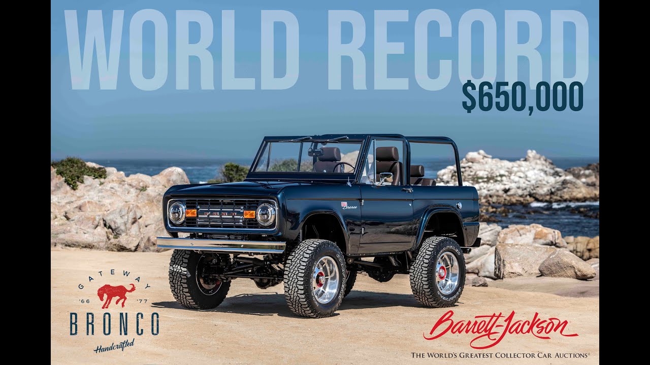 1974 Ford Bronco Breaks World Record at Barrett-Jackson Scottsdale, Selling for $650,000!