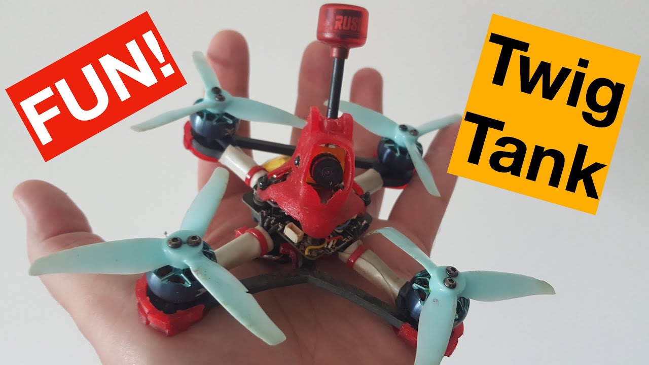 Fun Flying The Tiny RacerX Twig Tank FPV Drone.