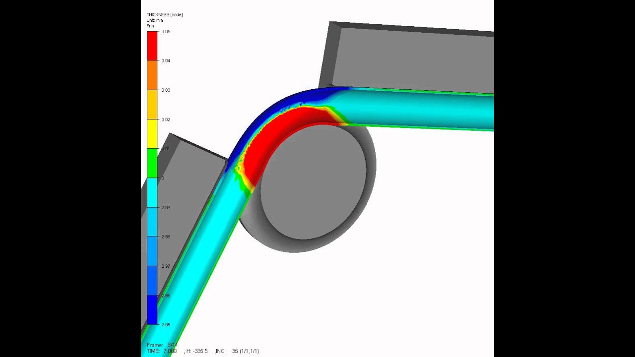 Tube bending simulation with spring back - FORGE&reg;