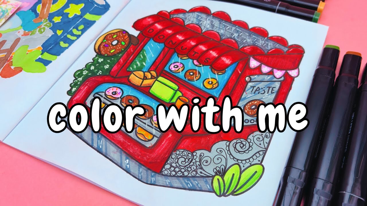 Relaxing Cozy Marker Coloring | Calm Ambience with Music 🌿