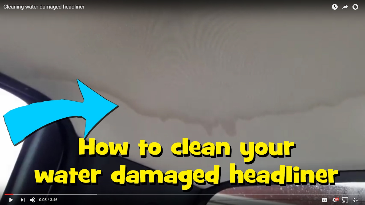 Cheap DIY car headliner water stain removal. Guaranteed!