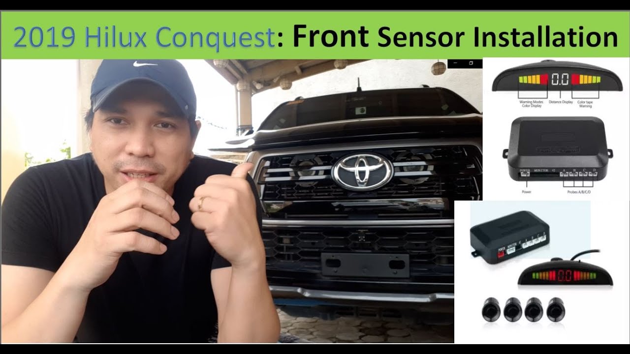 2019 Hilux Conquest: Front sensor Installation, Parking Sensor, EKLEVA parking sensor