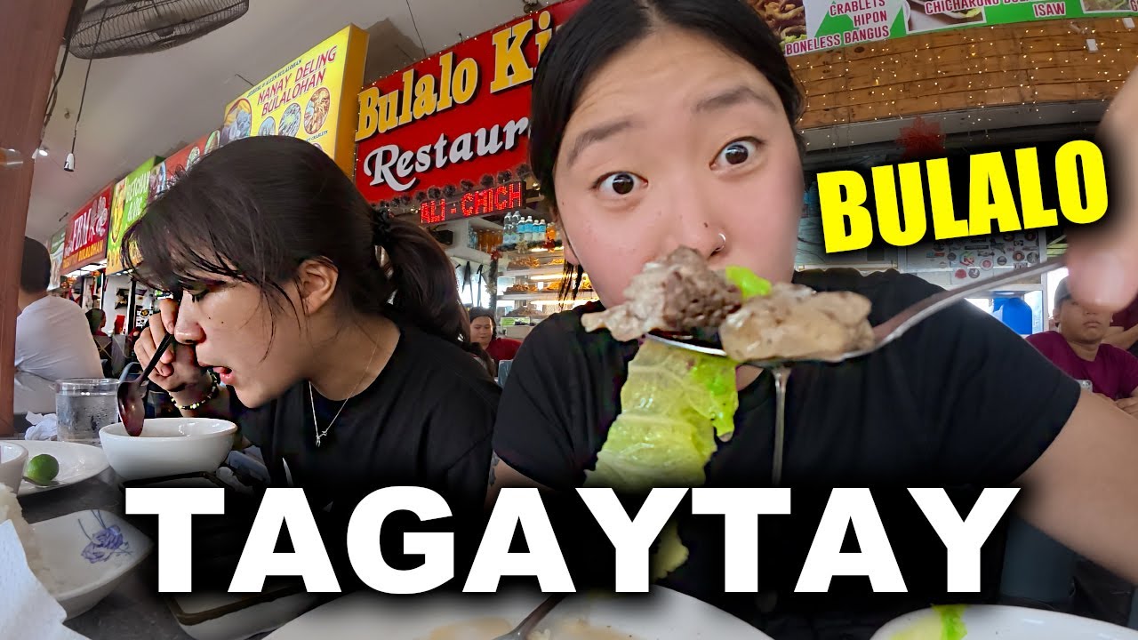 Korean Friend’s First Tagaytay Reaction 🇵🇭 | Bulalo, Jeepney & Sky Ranch