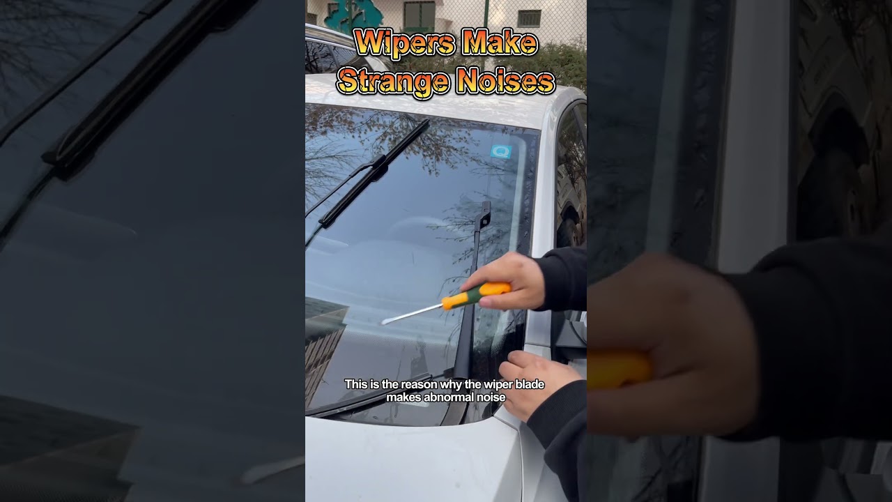 What should I do if the wipers make abnormal noise when working? #driving #cardriving #carsafety