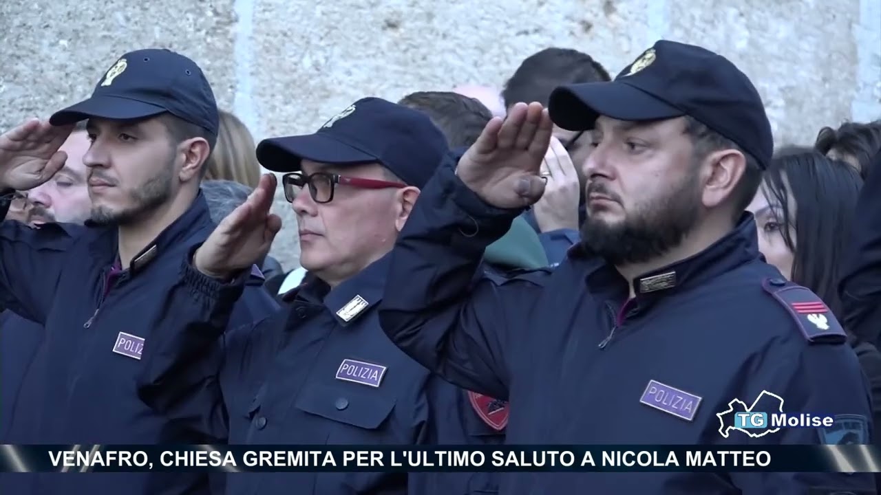 Venafro, chiesa gremita per l'ultimo saluto a Nicola Matteo
