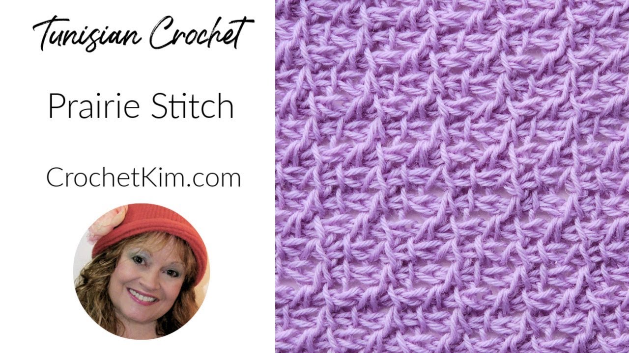 Tunisian Crochet Prairie Stitch Left Handed Tutorial by Kim Guzman