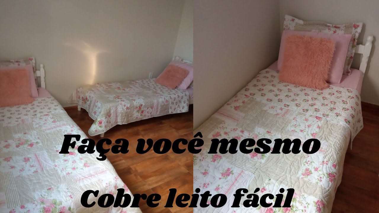 Faça você mesmo/Cobre leito fácil/ Jogo de cama passo a passo 😱