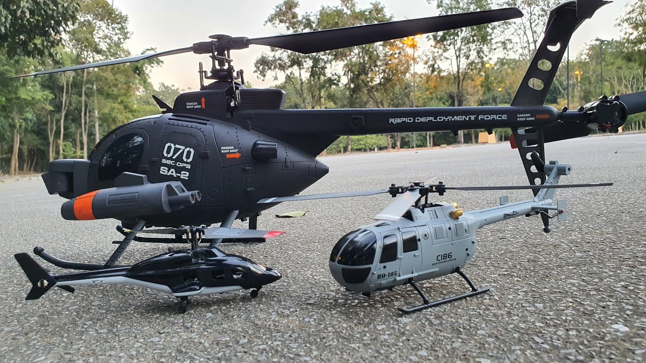 โมเดลบินได้! ฮอสเกล BO-105 c186 R/C Helicopter 4CH