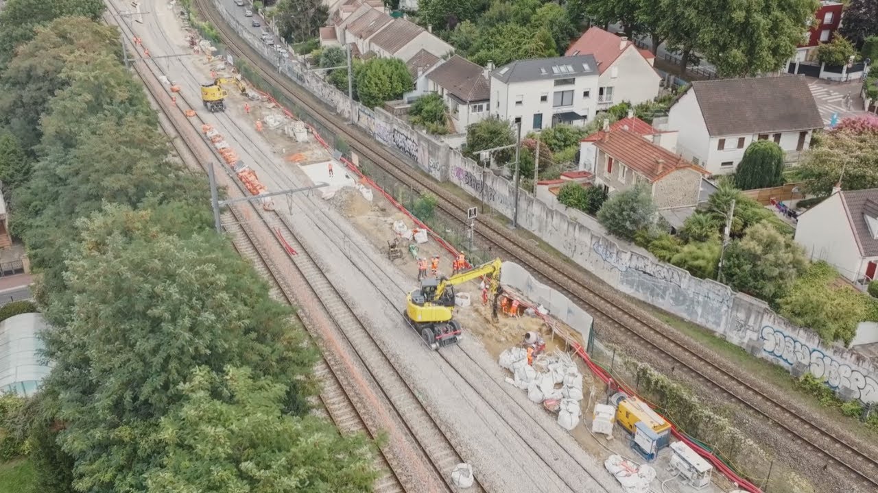 Déviation des voies du RER B - projet LGV Massy-Valenton
