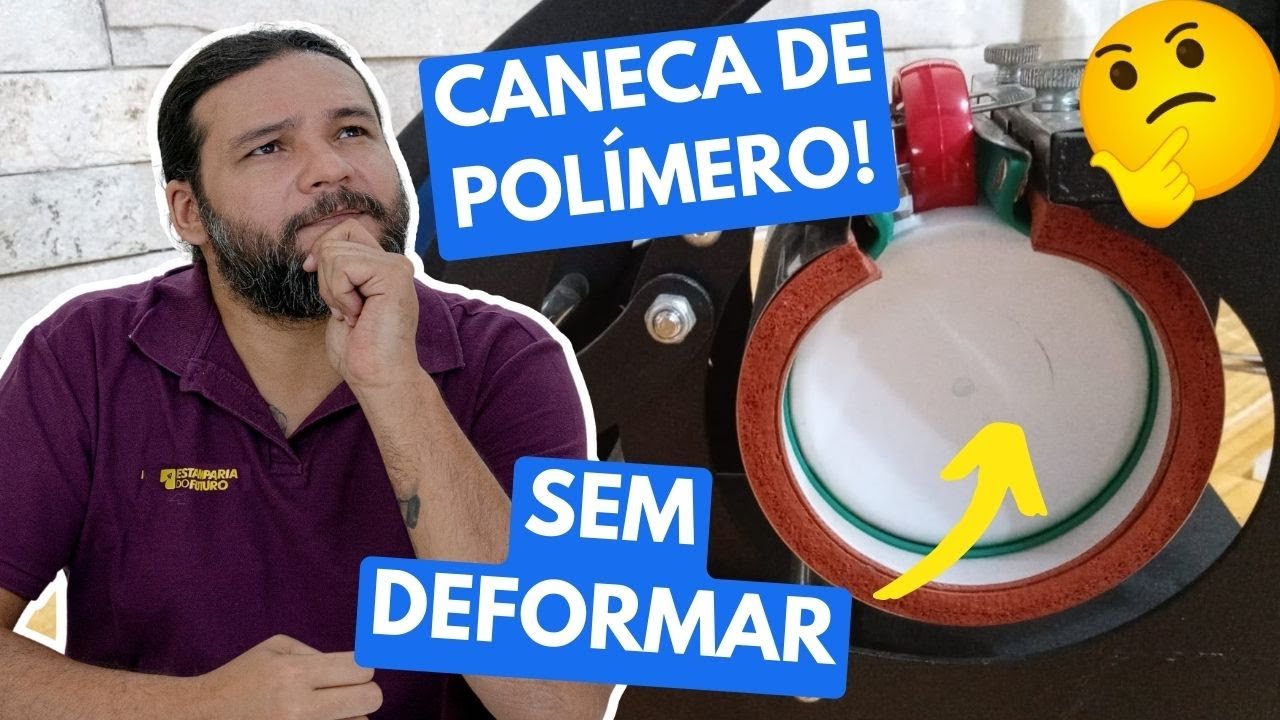 SUBLIMAÇÃO em CANECA de POLÍMERO na PRENSA - PERFEITA!