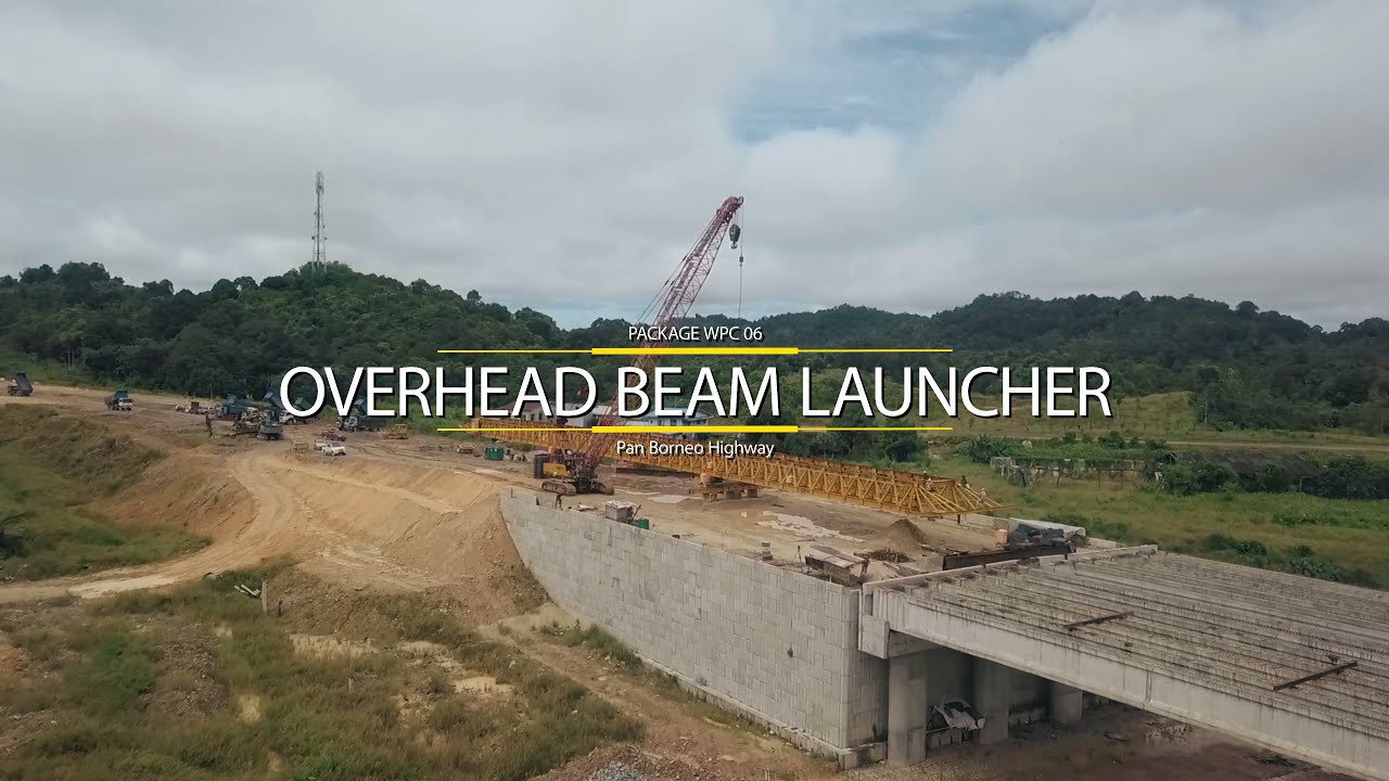 Launching of Precast Grider using Overhead Beam Launcher