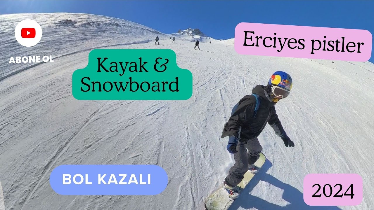 ERCİYES KAYAK MERKEZİ/BOL DÜŞMELİ VLOG / PİSTLER / KAYAK & SNOWBOARD