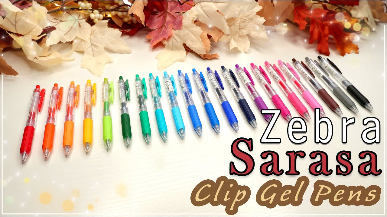 Zebra Sarasa Clip Gel Pens | Review + Swatches