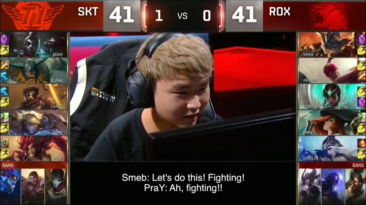 SKT reaction to ROX MF pick
