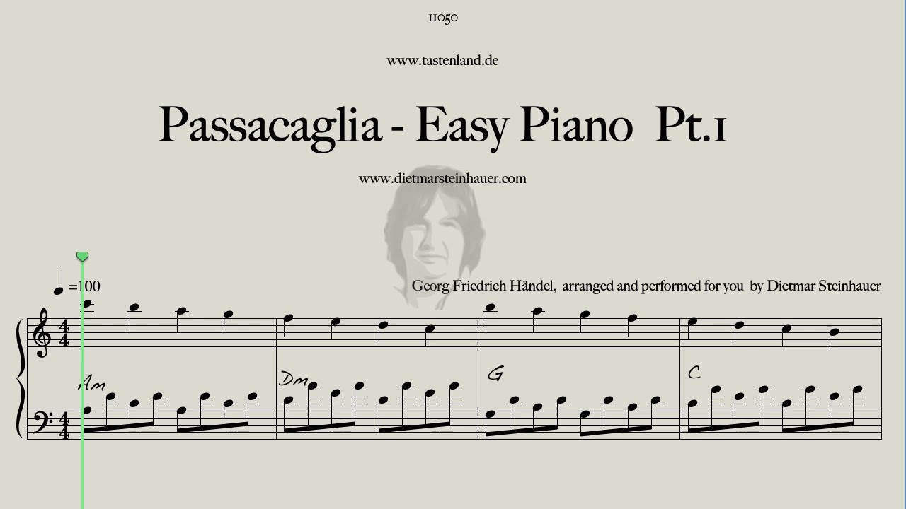 Passacaglia Pt 1 -  Easy Piano  -  Georg Friedrich Händel