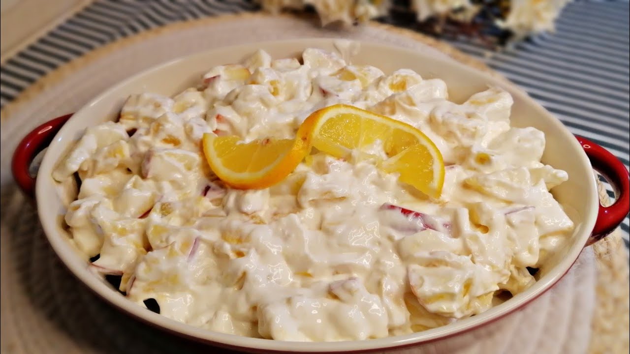 سلطة التفاح او مقبلات التفاح من أطيب السلطات(التفاحيه) Apple salad