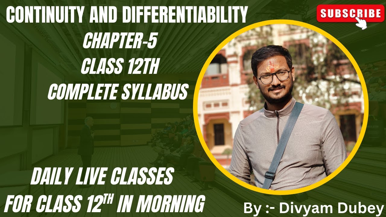 Day 8 Continuity and Differentiability Chapter 5 Class 12th Maths